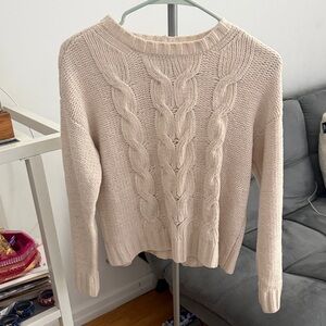 Cable Knit Cream Sweater - American Eagle - Size XS